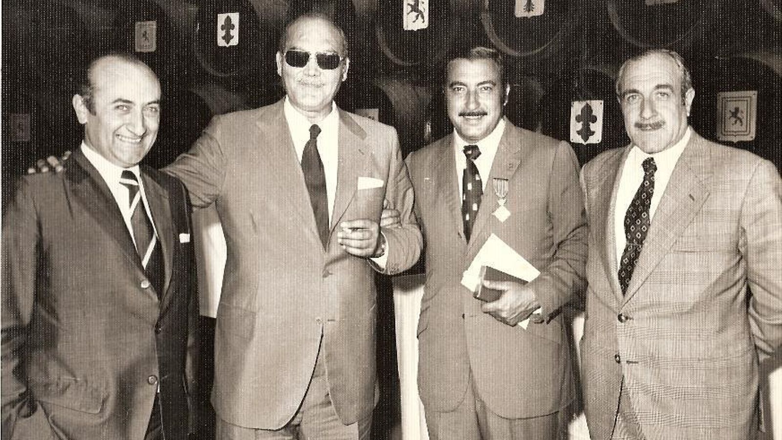 Arcadio Saldaña, Santos Cascallana y José Luis Perrino.