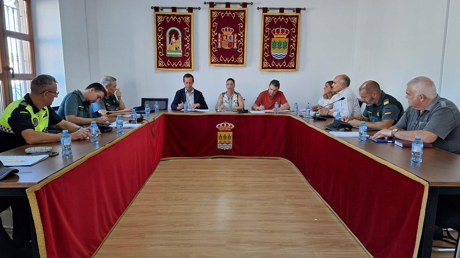 Momento de la reunión Junta Local de Seguridad de Albox Momento de la reunión Junta Local de Seguridad de Albox