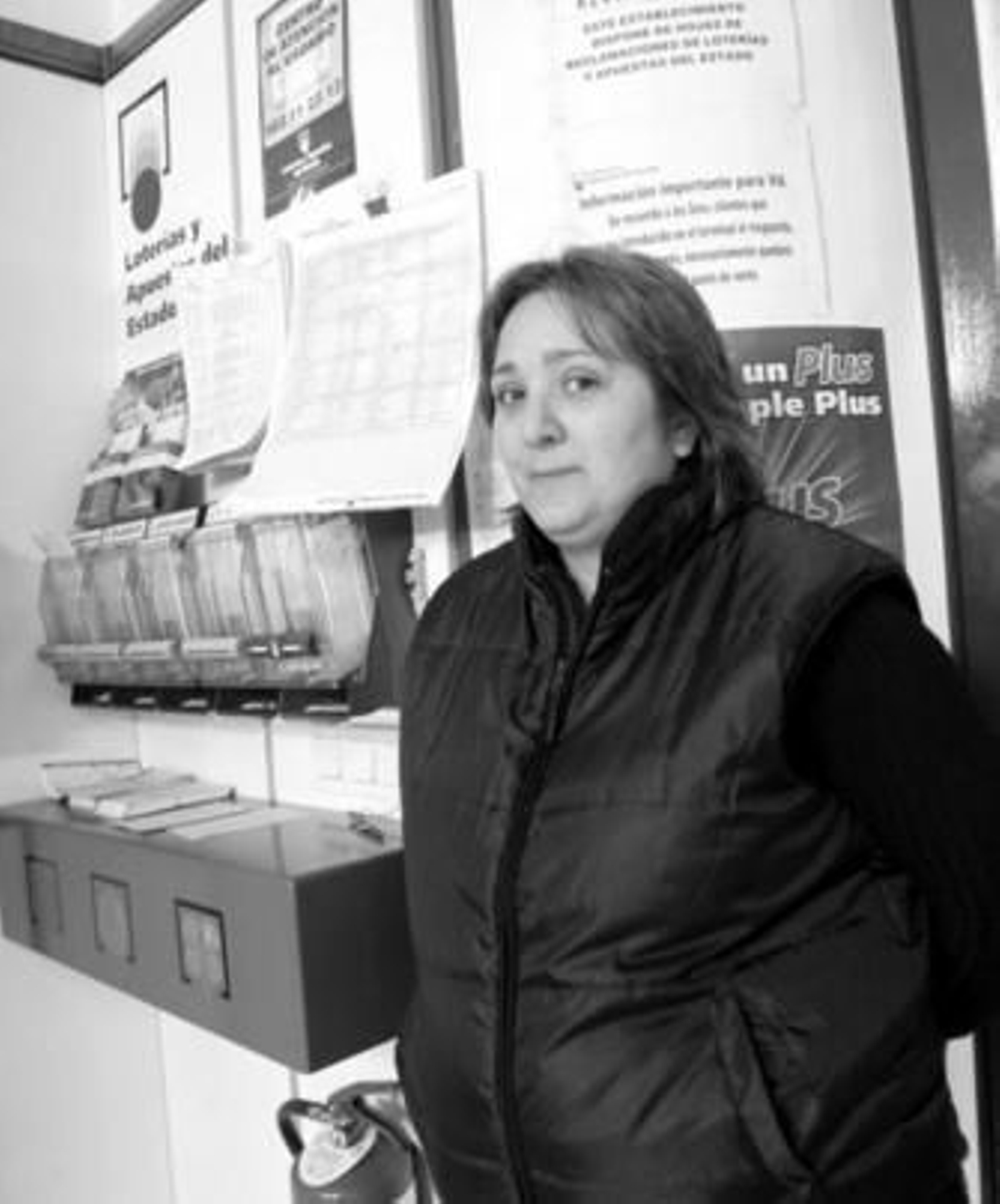 La encargada de la administración, ayer en la misma.