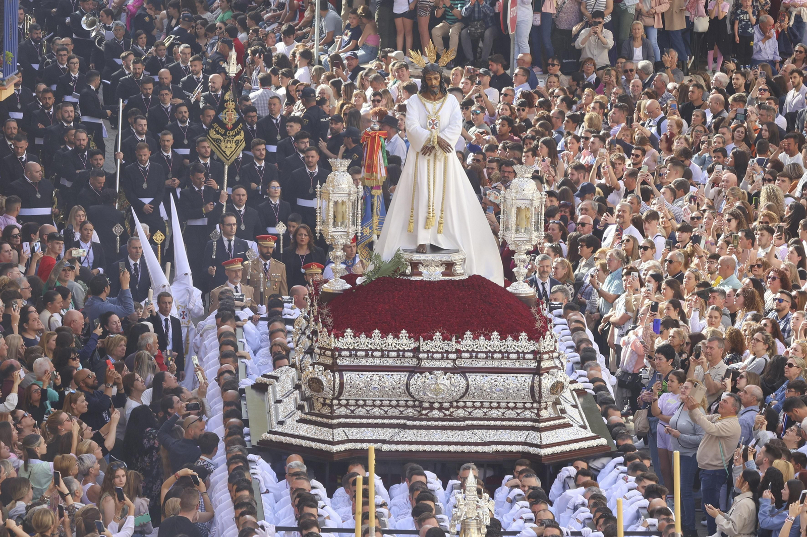 El Cautivo de Málaga durante su procesión en la Semana Santa de 2023.
