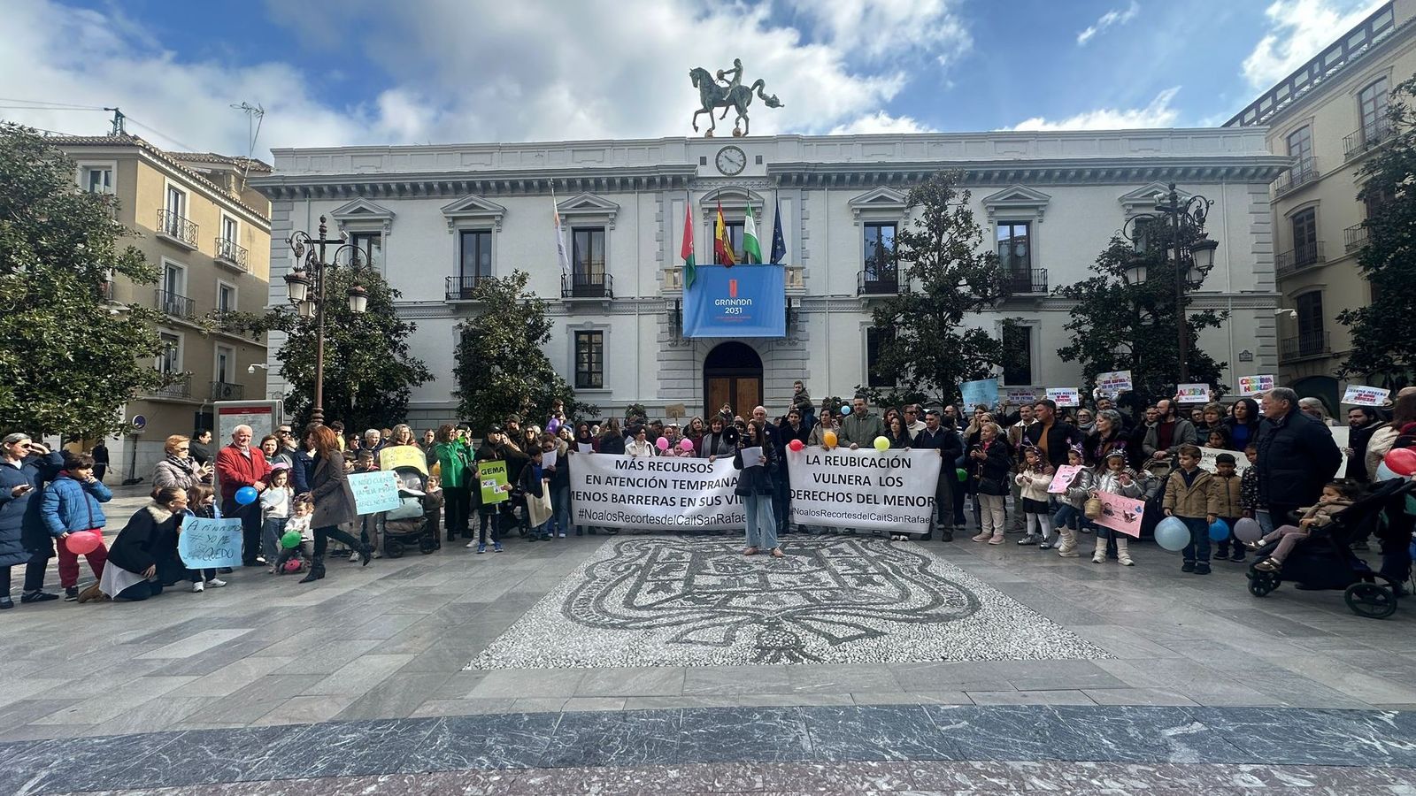 Imagen de la concentración celebrada este sábado en Granada