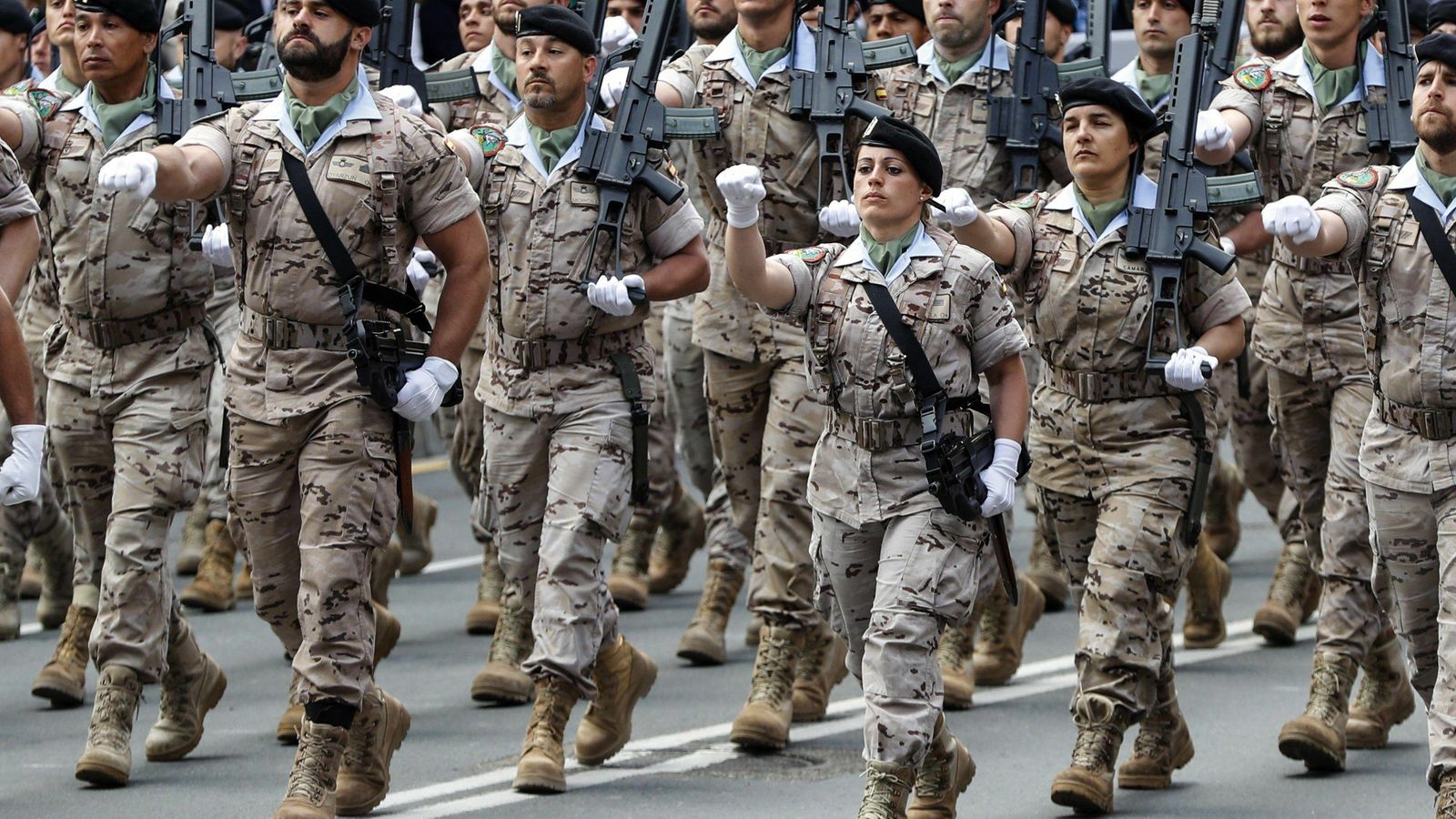 El desfile del Día de las Fuerzas Armadas de 2018, en Logroño.