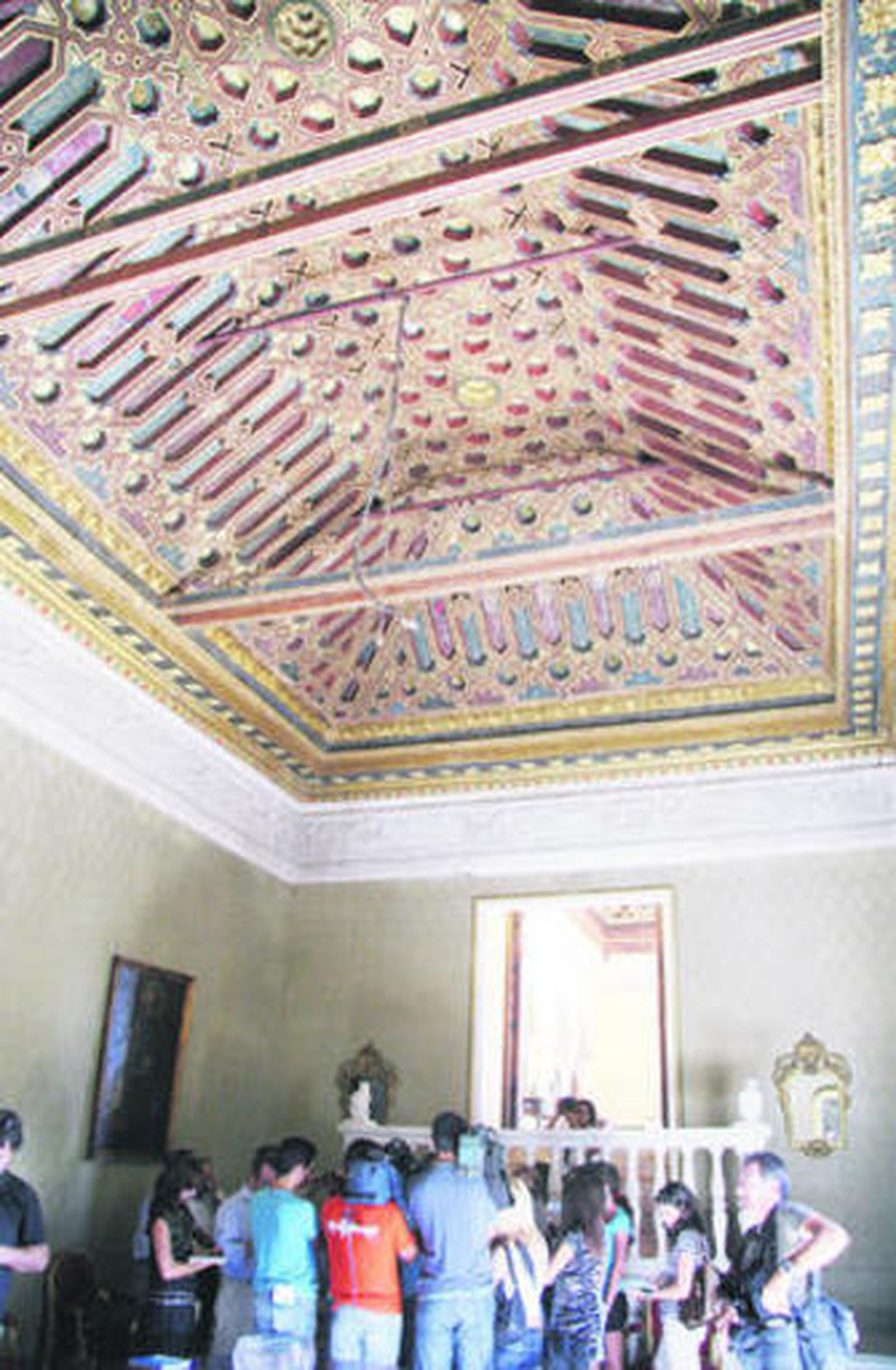 Aspecto actual de la armadura tras su restauración.