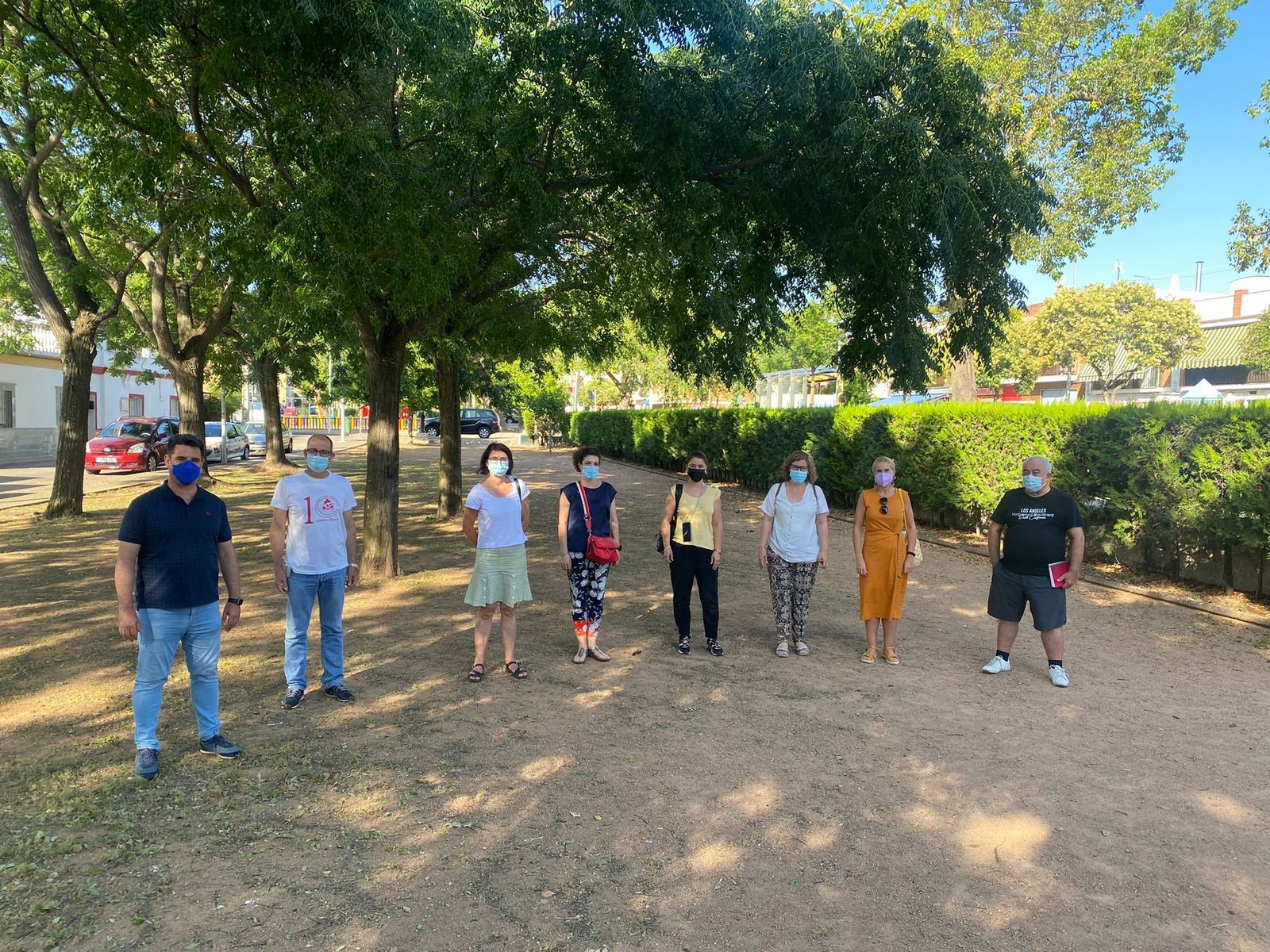 Ediles de IU y representantes del consejo de distrito.