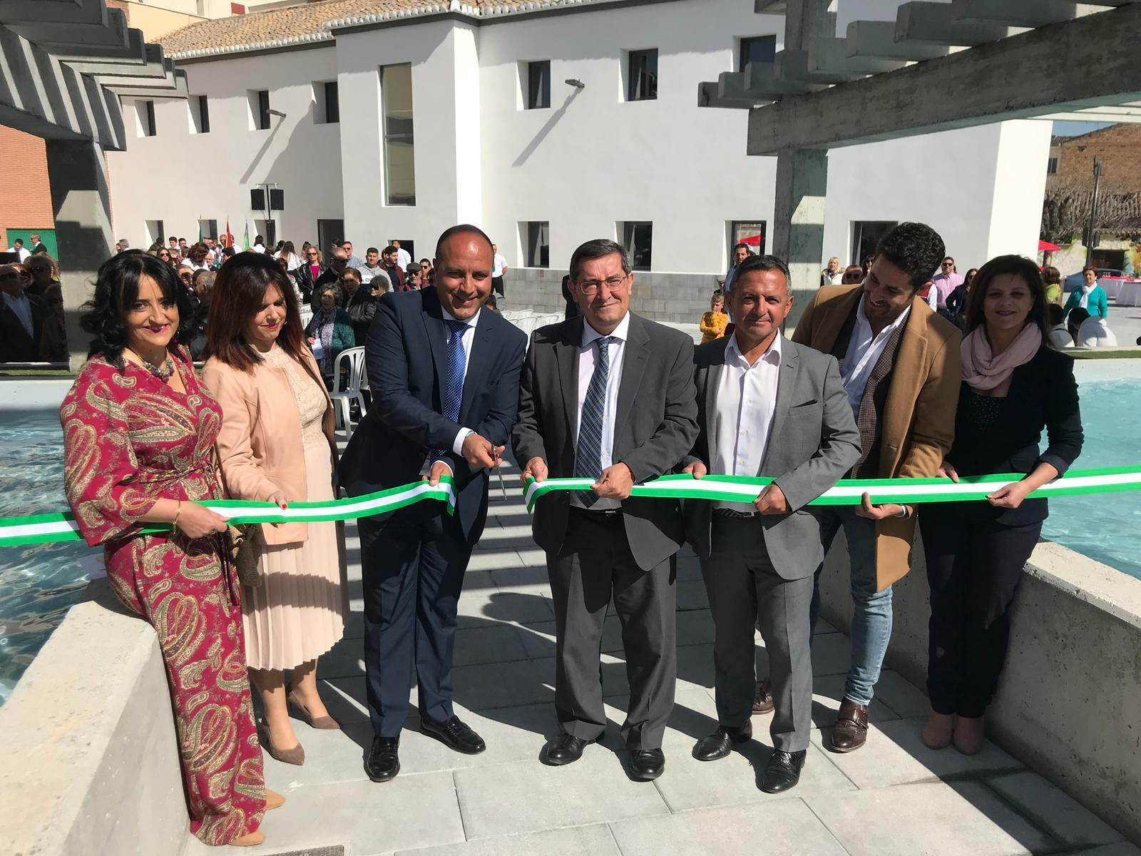 El presidente de la Diputación en la visita al municipio