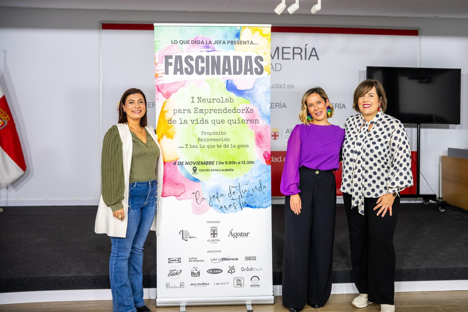 Lorena Nieto, Amalia Martín y Ana Galera, en la presentación de 'Fascinadas'