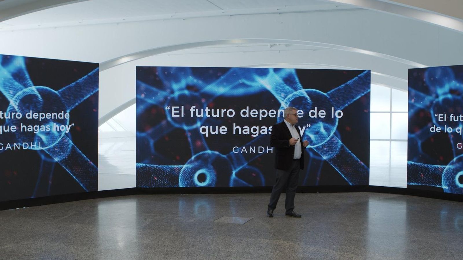 Jesús Navarro durante el encuentro virtual de Bankia.