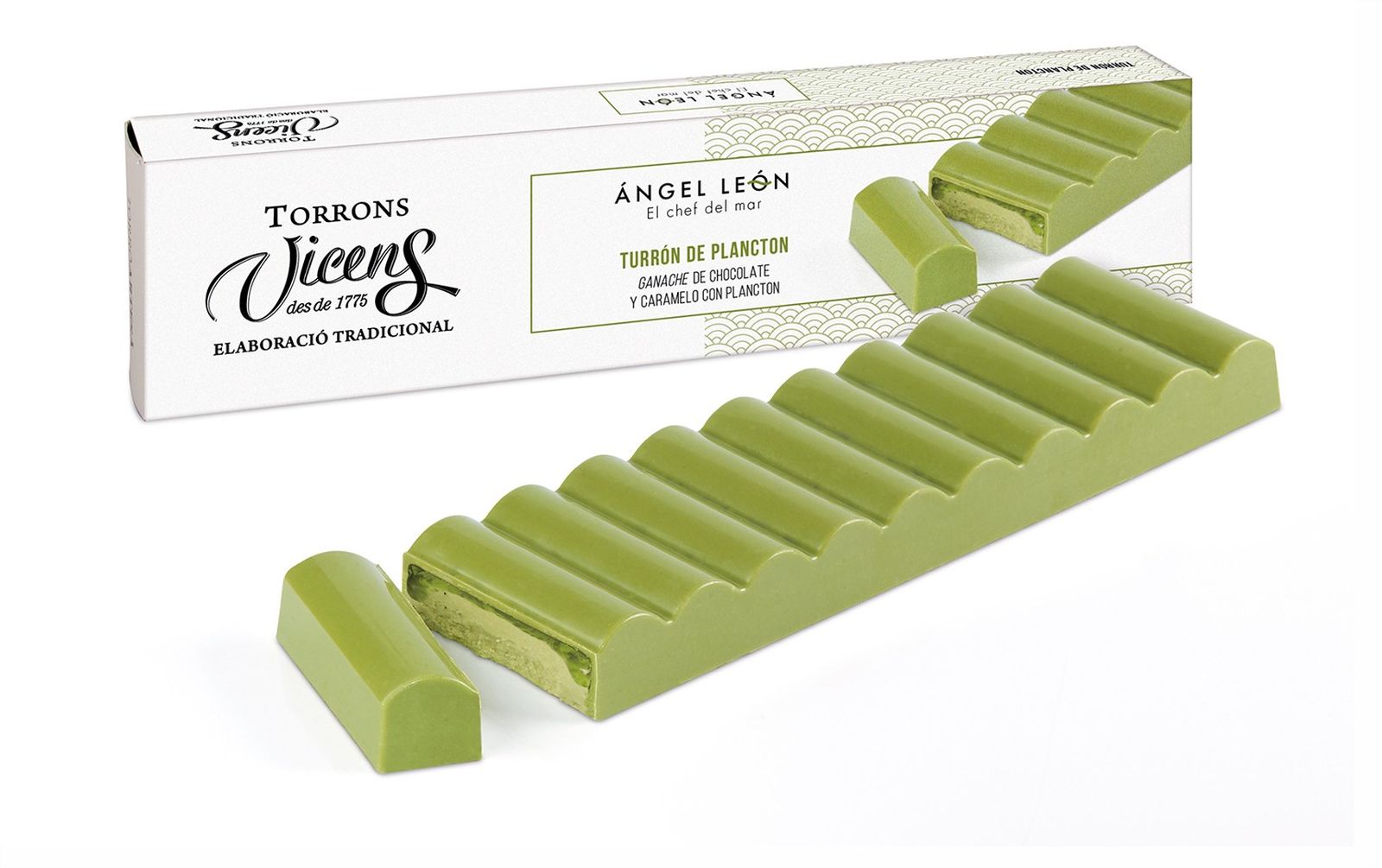 Turrón de plancton by Ángel León, de Torrons Vicens.