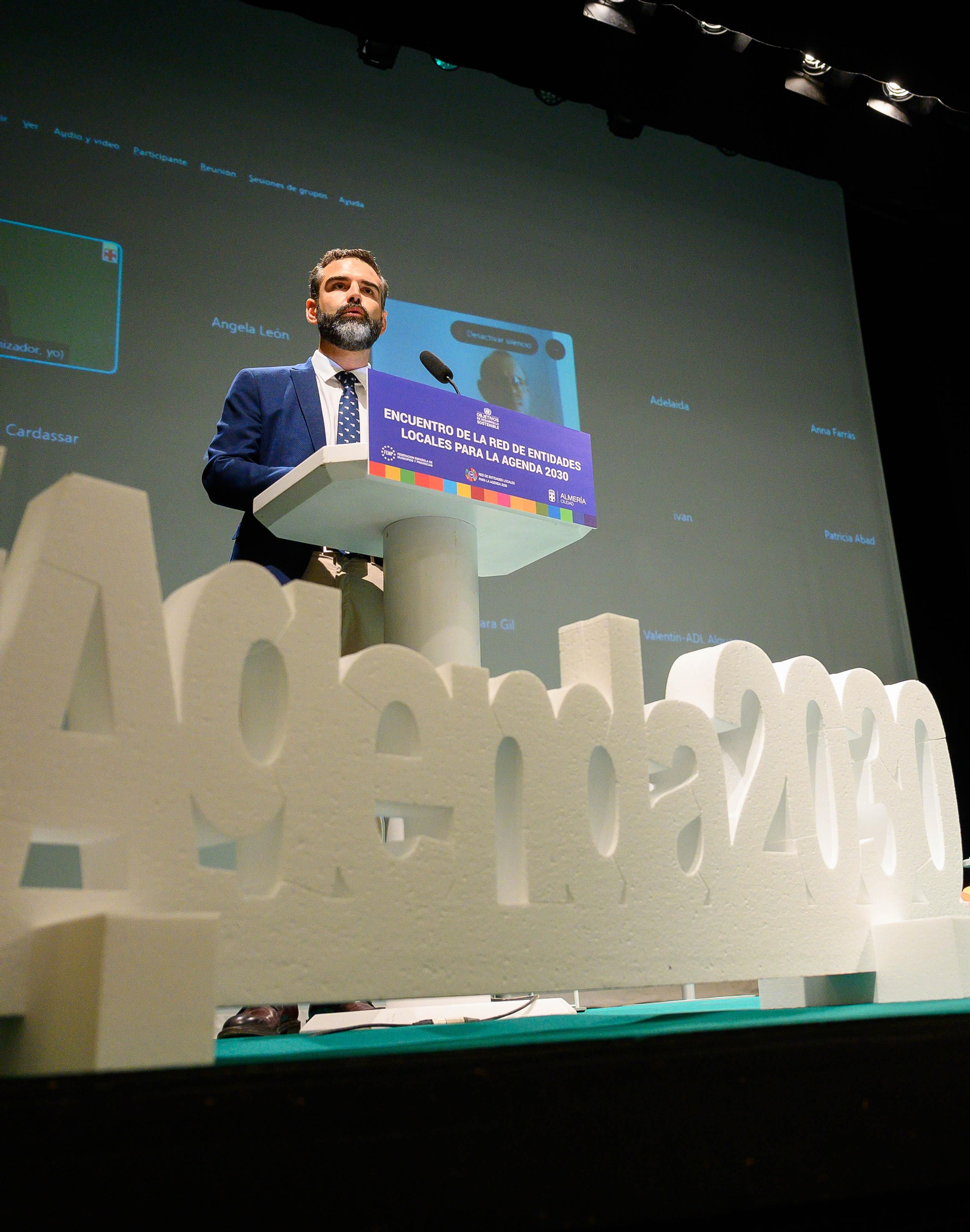 El alcalde de Almería, durante su intervención