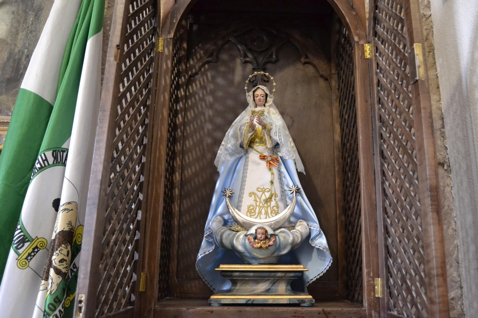 Restauración de la Virgen de la Inmaculada encontrada en Villa del Río