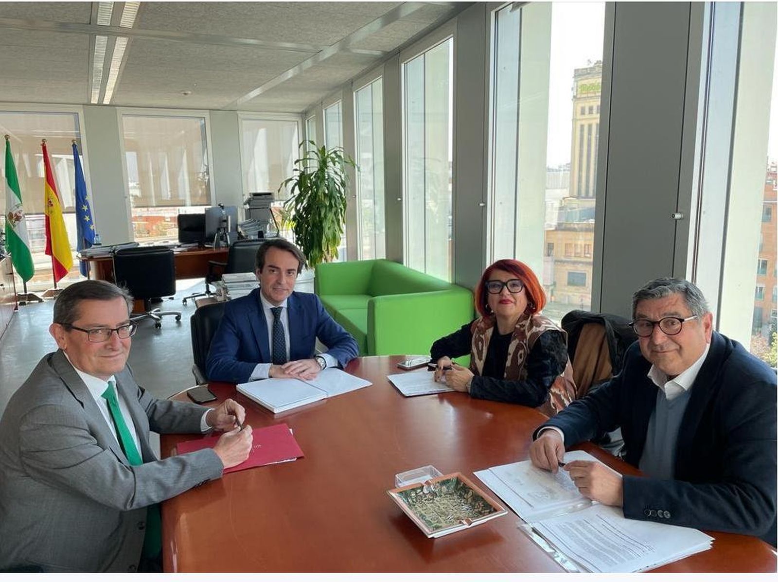 Un momento de la reunión.