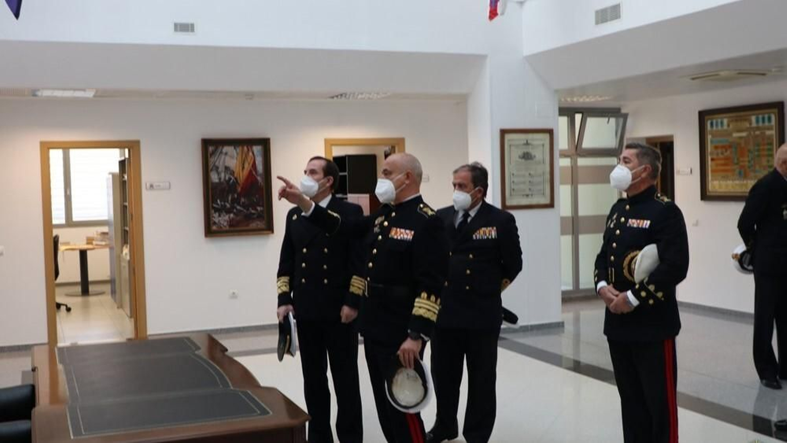 Primera visita del AJEMA a las unidades de la Fuerza de Infantería de Marina en San Fernando