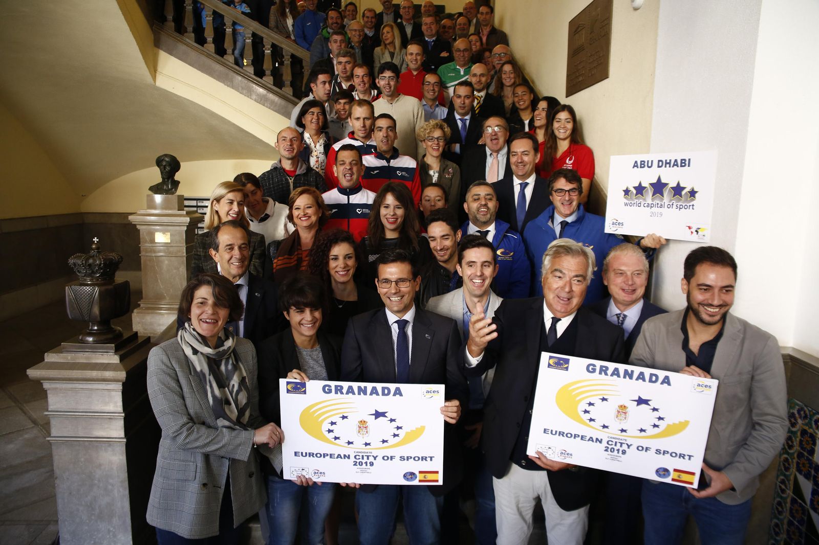Presentación de la candidatura de Granada Ciudad Europea del Deporte, este psado jueves en el Ayuntamiento.