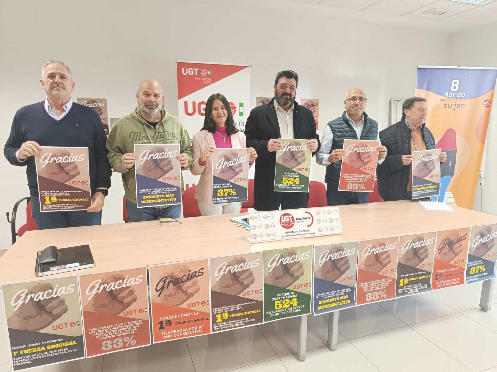 Los responsables de UGT Córdoba.
