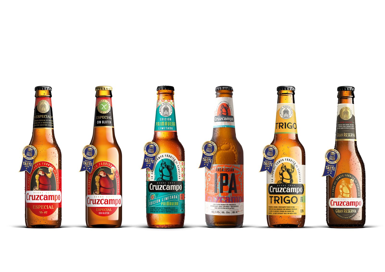 Seis variedades de Cruzcampo reciben un total de 12 estrellas en los Superior Taste Awards.