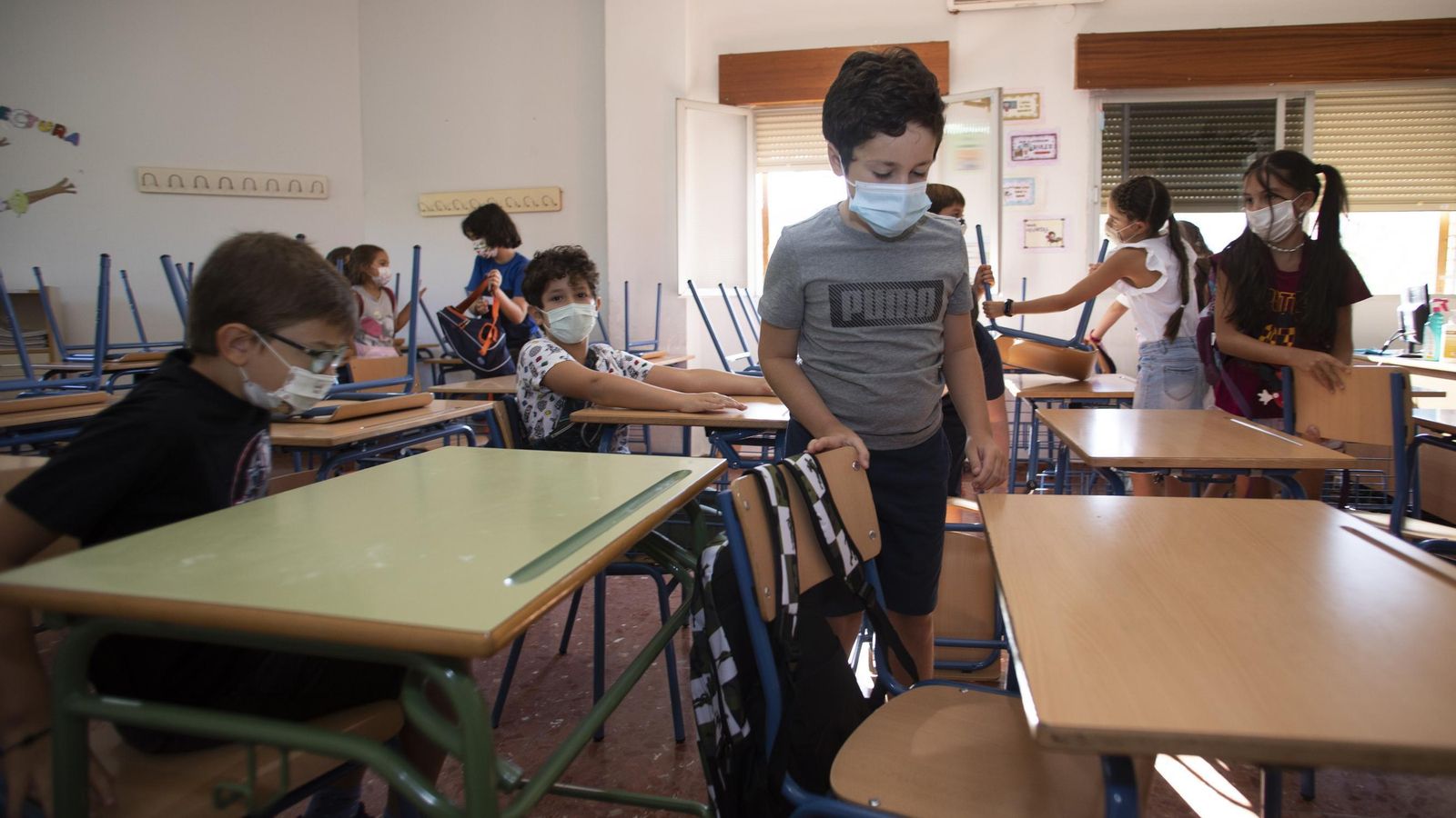 Alumnos del colegio Luis Rosales de Granada, el pasado curso.