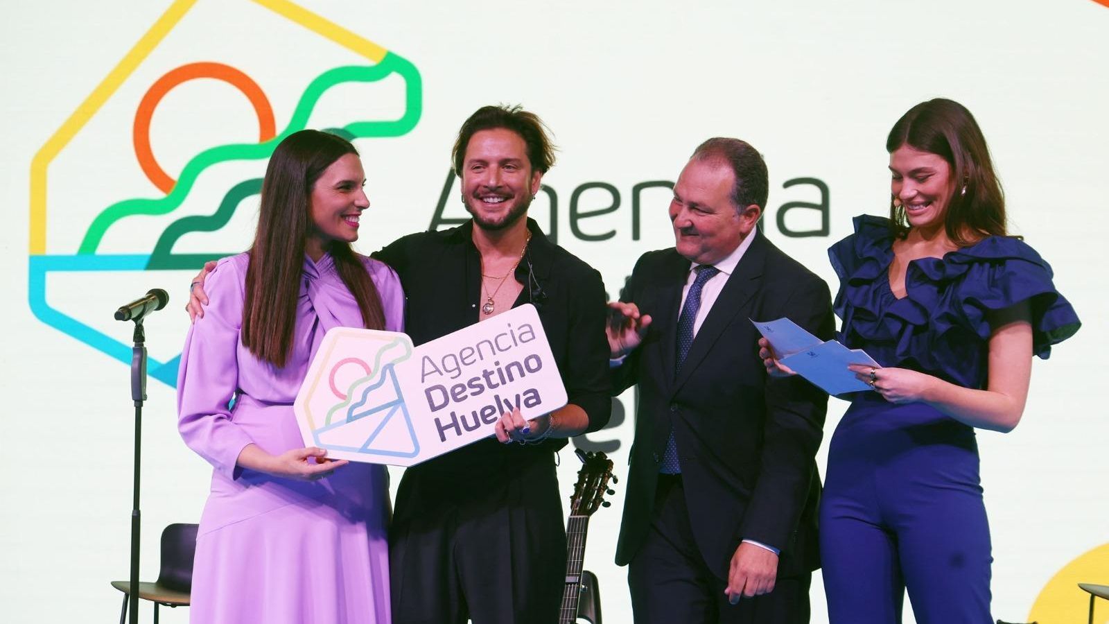 Ana Delgado, Manuel Carrasco, David Toscano y Carmen Santacruz en el acto de la Agencia Destino Huelva.