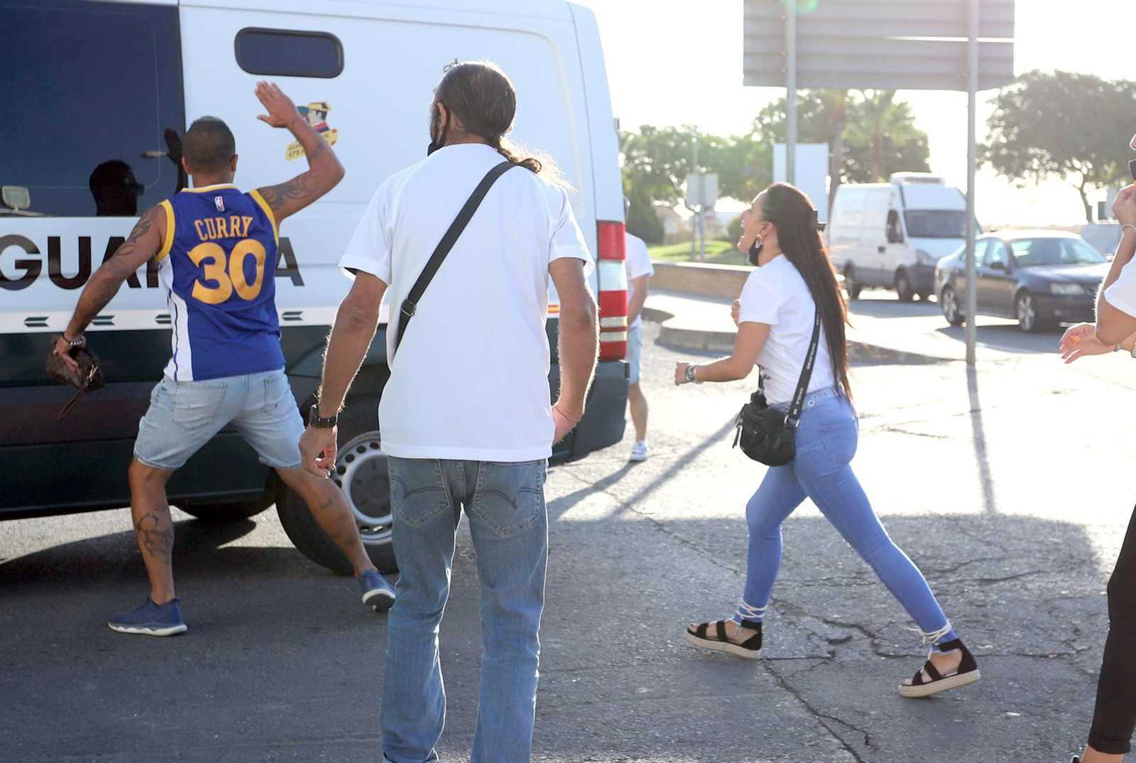 Imágenes de la llegada al juzgado de Ayamonte de uno de los principales imputados del crimen de Cartaya
