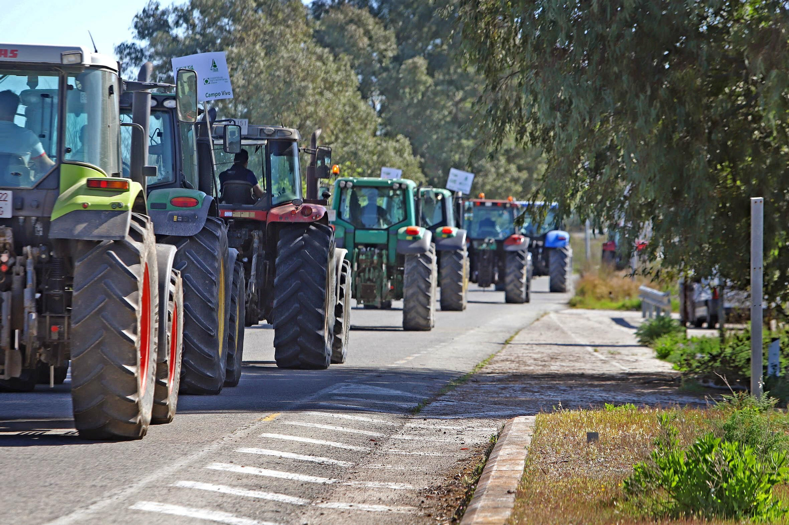 Tractorada de agricultores contra la PAC