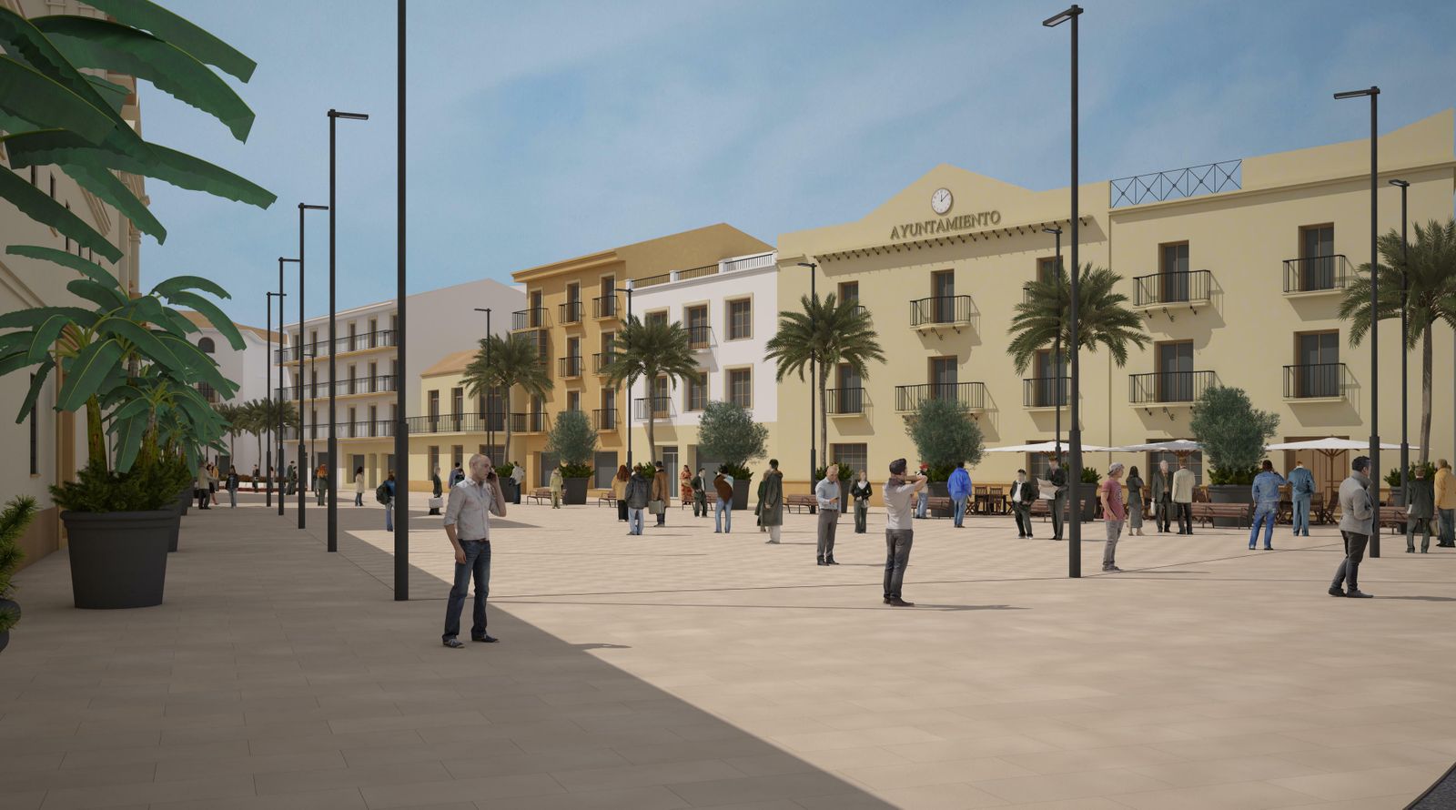 Infografía de la peatonalización de la plaza de Las Carmelitas.