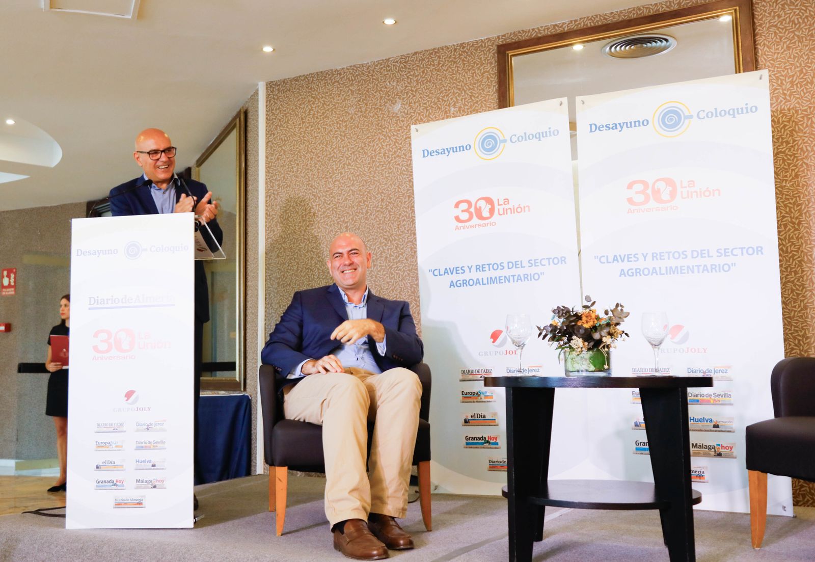 Imágenes del desayuno coloquio de Diario de Almería, con Jesús Barranco, CEO de La Unión