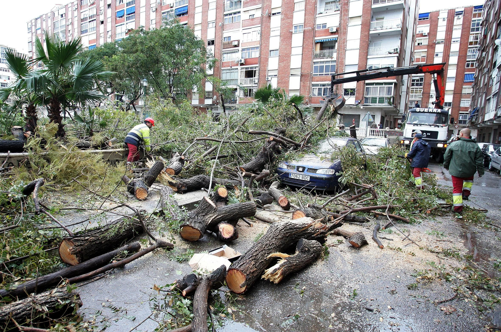 Las fotos del tornado de San Andrés en Málaga en 2009
