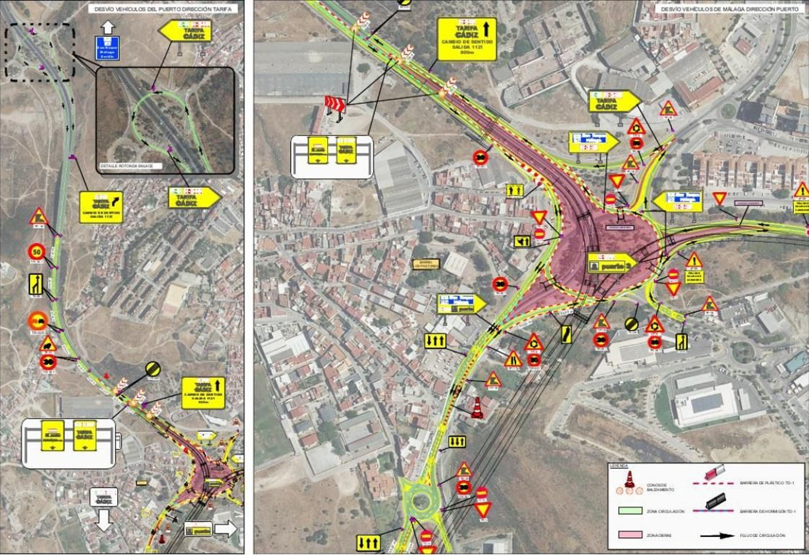 Croquis del desvío. Vano A-3.