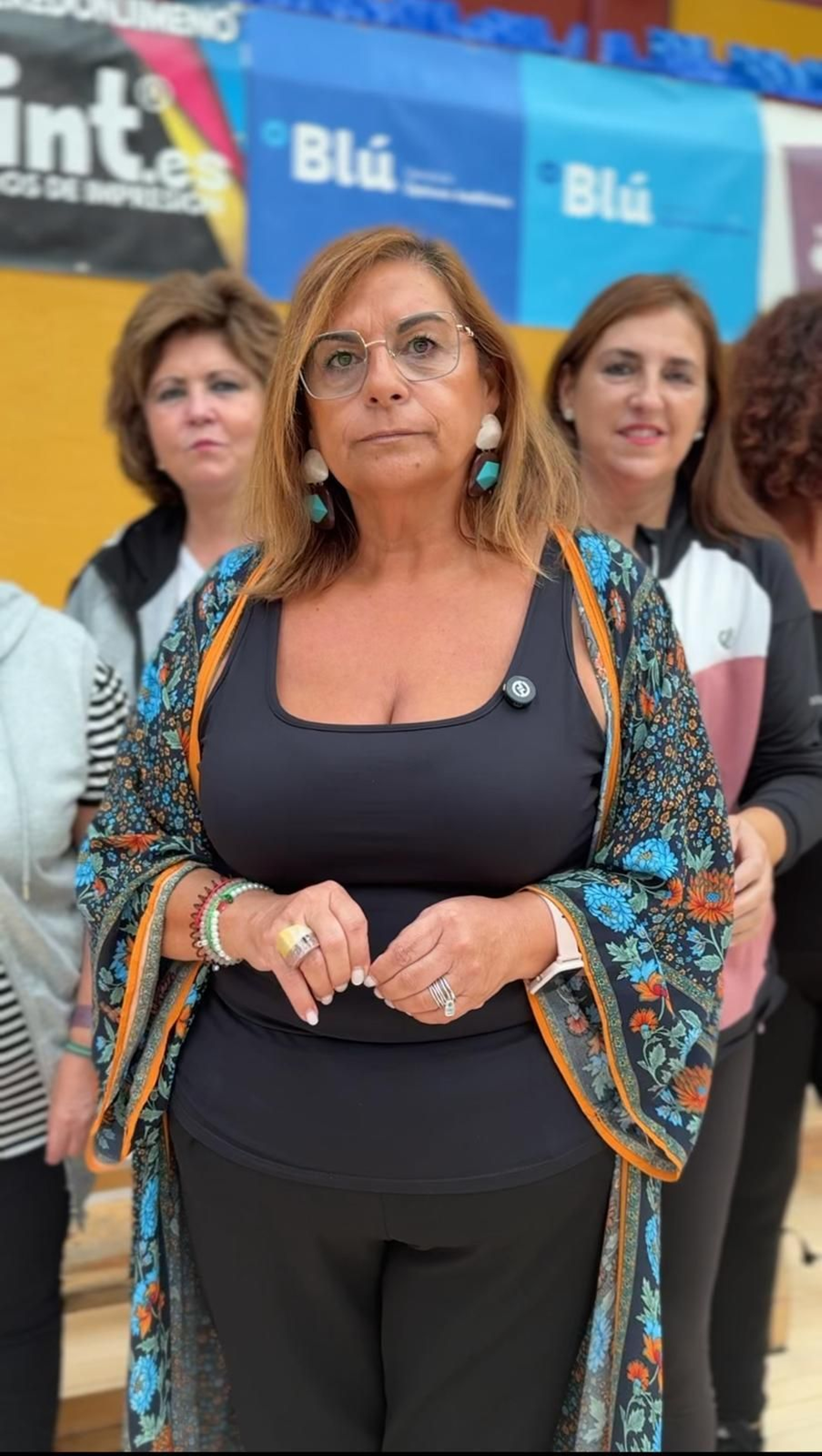 Ana Matilde Expósito junto a algunas de las mujeres que iban a participar en el taller