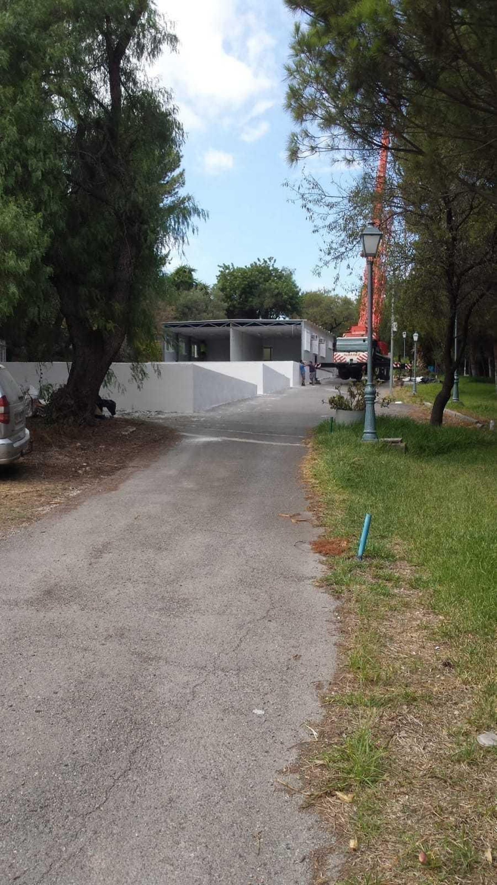 Estado de los trabajos en la parcela del IES Universidad Laboral el pasado jueves