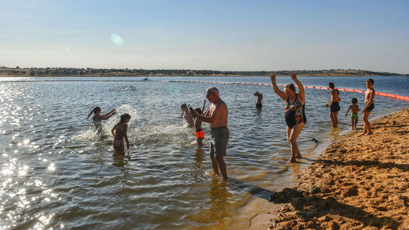 Bañistas en La Colada.