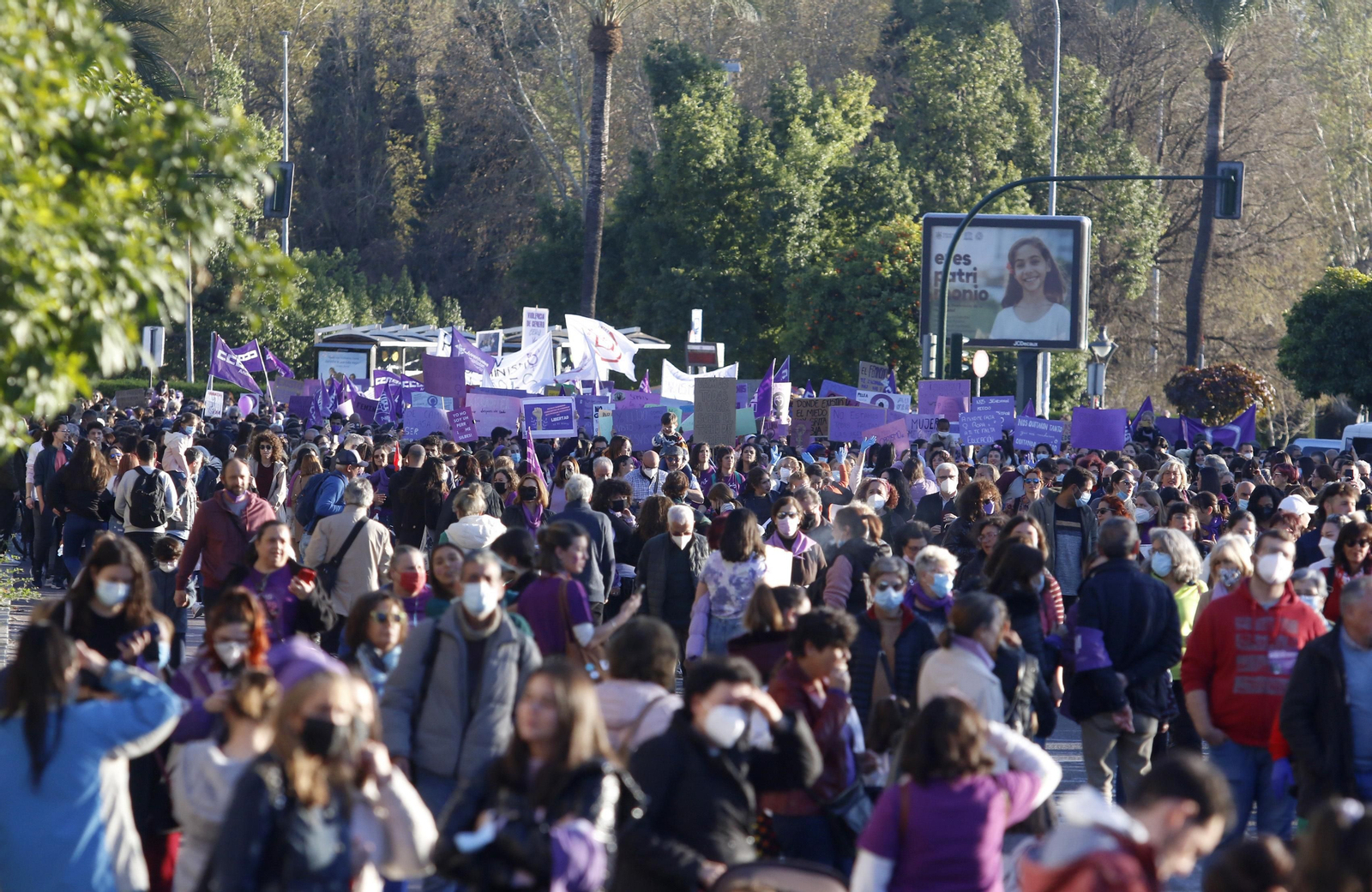 La manifestación del 8M en Córdoba, en fotografías