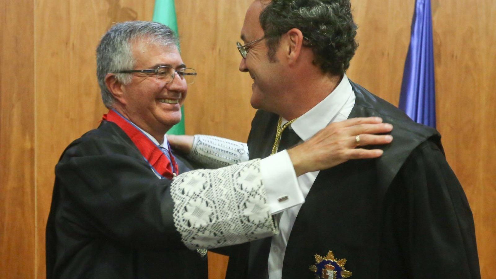 El nuevo fiscal jefe de Málaga y el fiscal general del Estado.