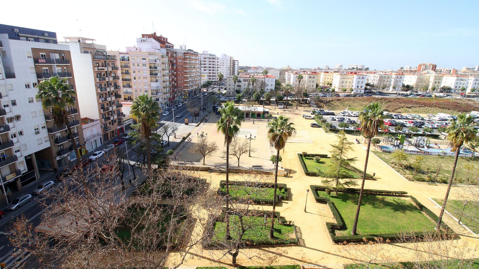 Viviendas en la barriada onubense de Isla Chica.