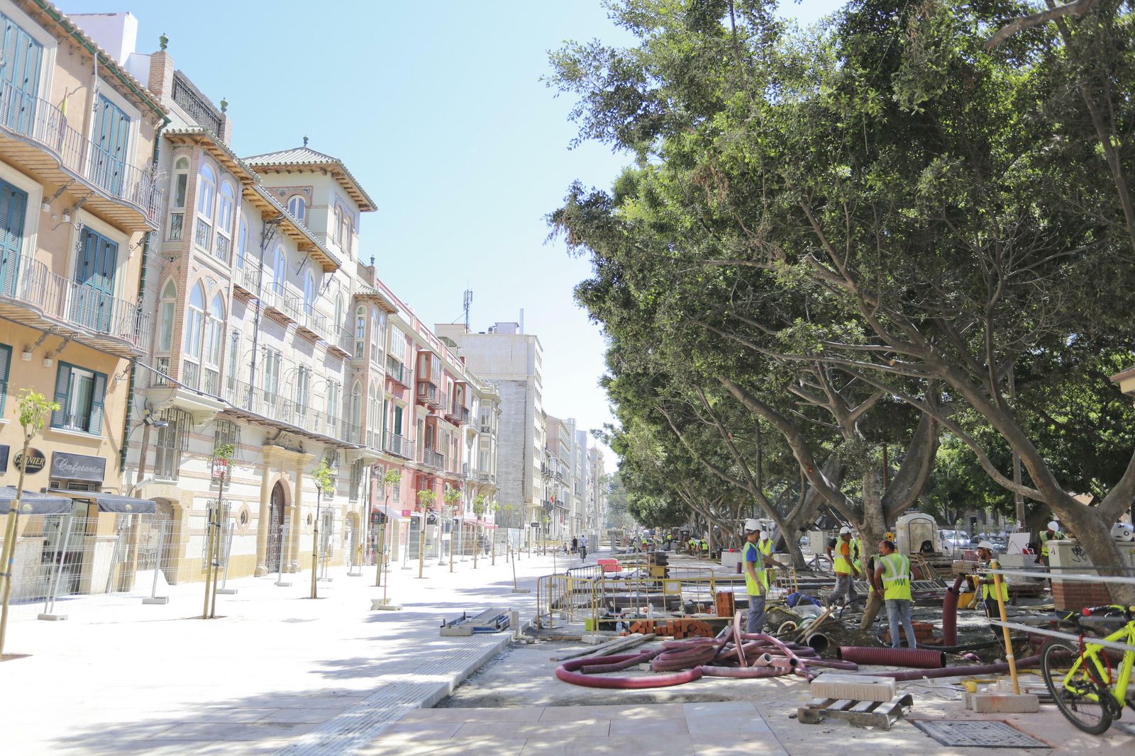Las fotos de la peatonalización de la Alameda Principal de Málaga