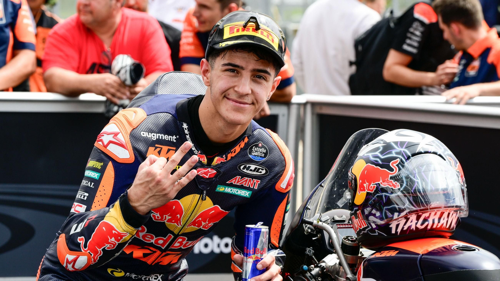 José Antonio Rueda celebra el tercer puesto en el Gran Premio de Alemania