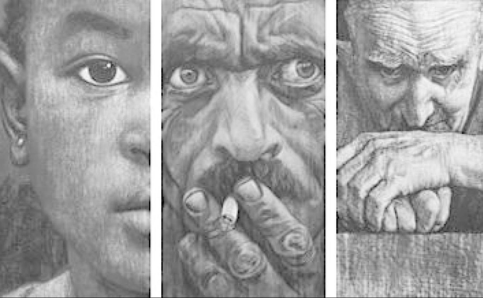 Retratos expuestos en 'Blanco y Negro. Invisibles', de Juan Guillermo Garcés Sigas.