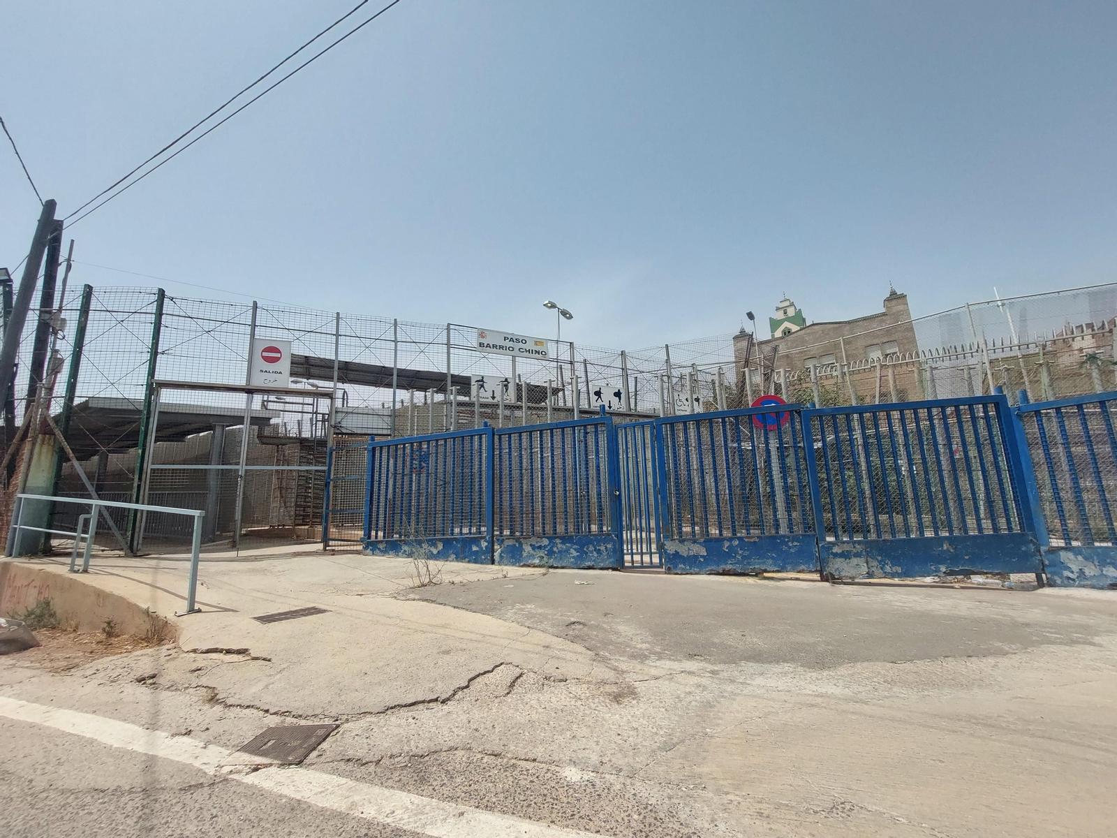 Puesto fronterizo entre Marruecos y Melilla.