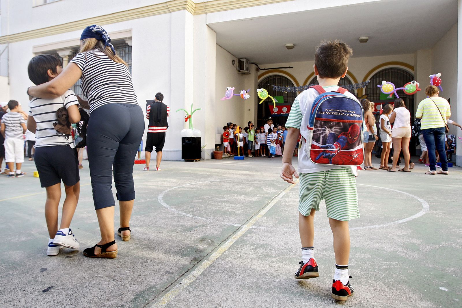 Inicio del curso en un colegio de la capital gaditana.