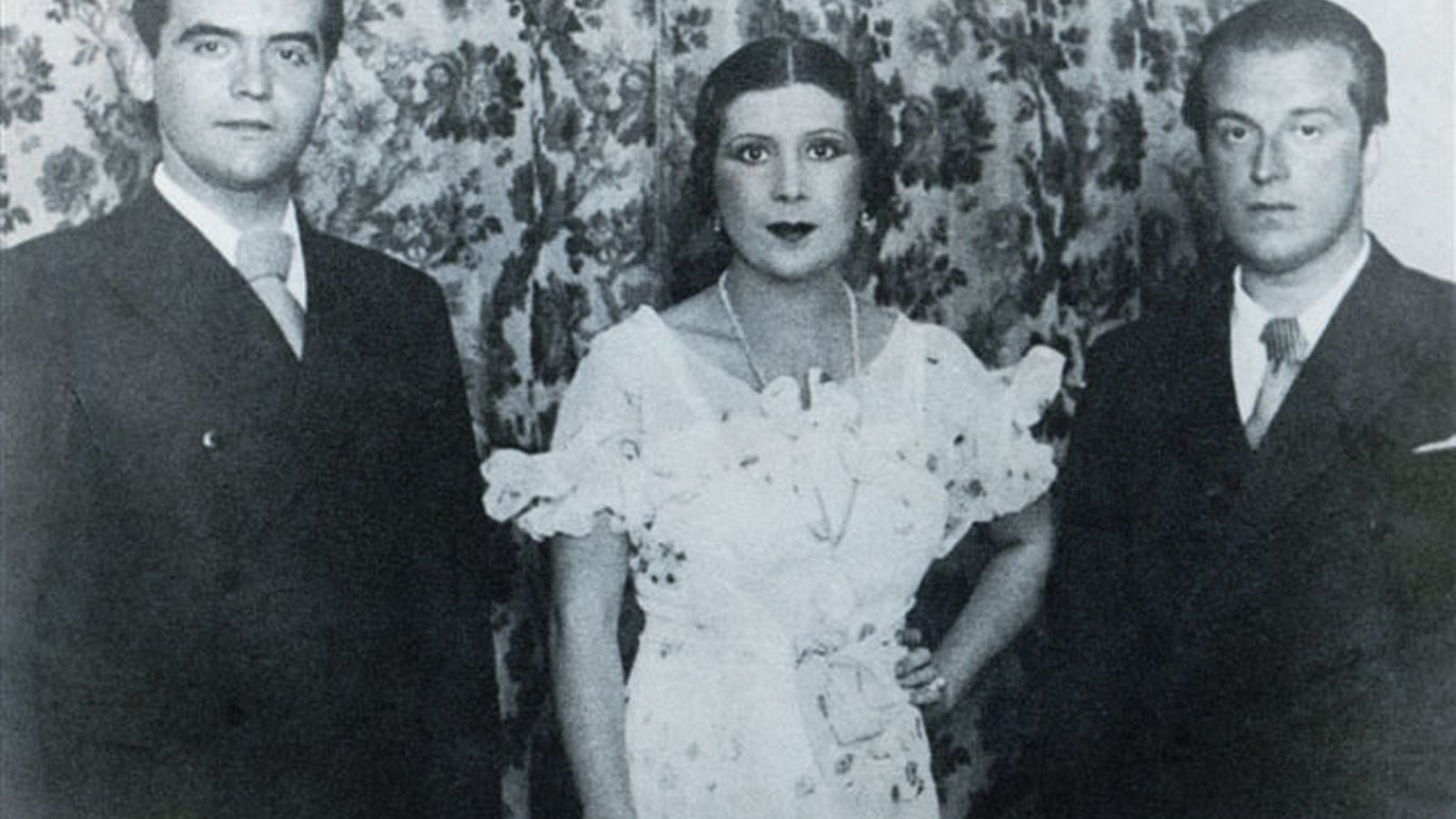 Federico García Lorca, la Argentinita y Rafael Alberti.