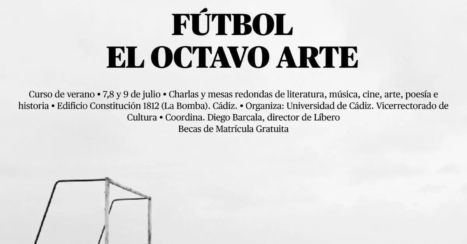 Cartel del seminario 'Fútbol: el octavo arte'.