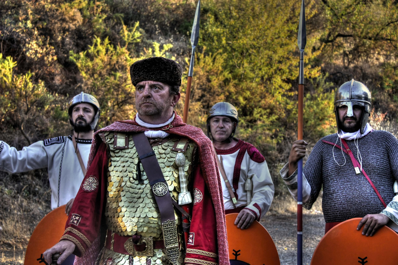 Miembros del grupo Cohors Baetica, durante una representación.