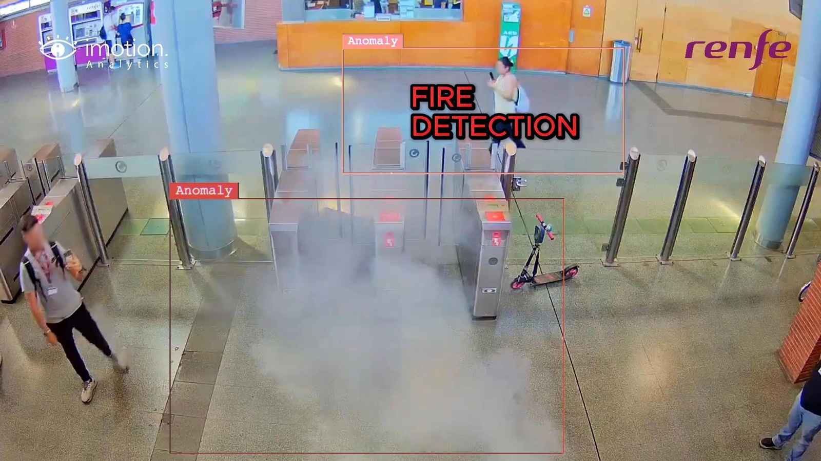 Detección de humo en una estación de Cercanías de Sevilla con los sistemas inteligentes de videovigilancia