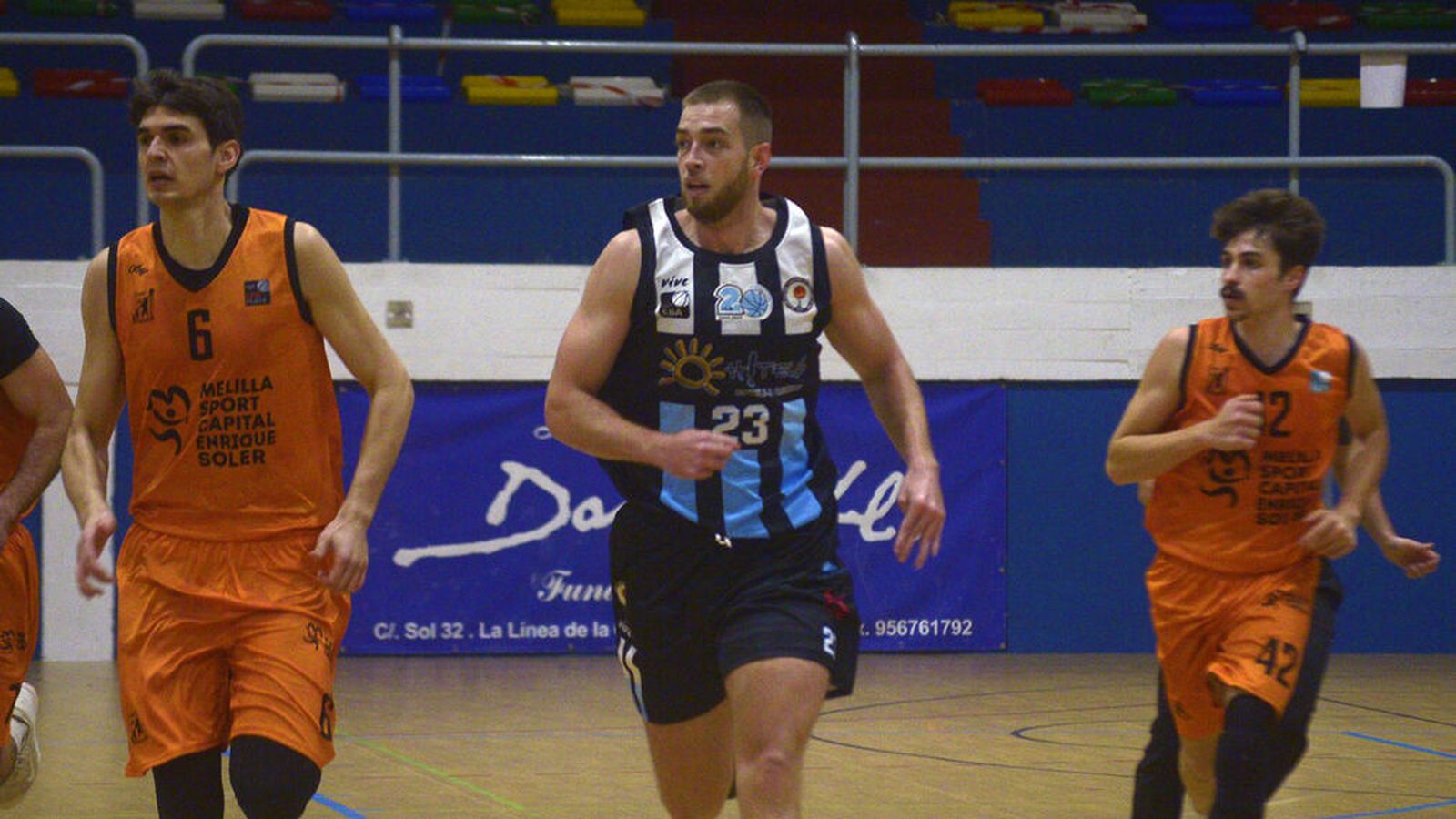 Borja Soriano (23), que disputa su primer partido a domicilio con la ULB, en el partido con Melilla