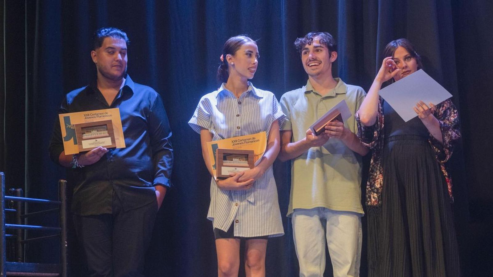 Los cuatro ganadores del XXII Certamen de Jóvenes Flamencos de la Diputación de Córdoba.