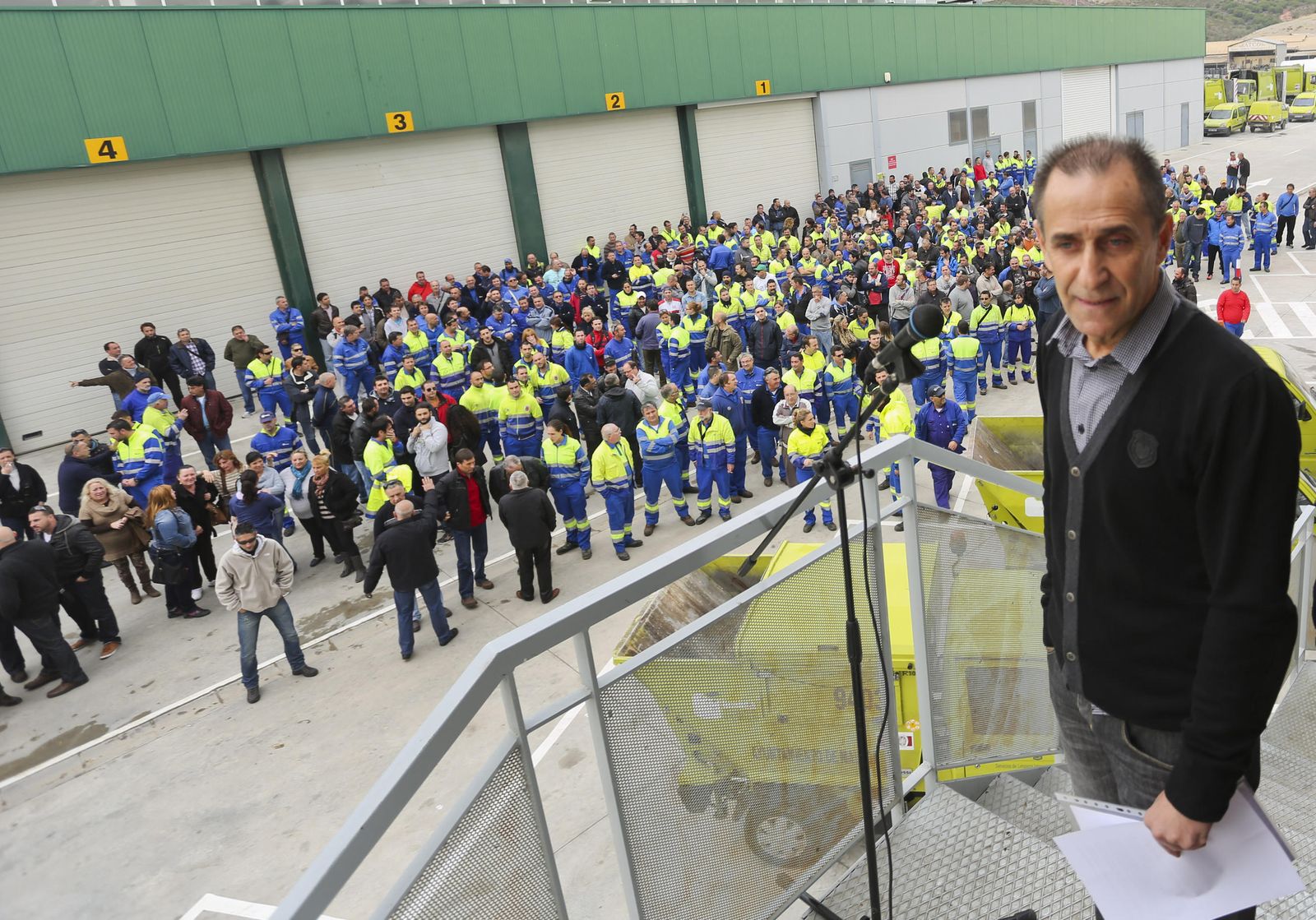 El presidente del comité de empresa durante la huelga de limpieza de 2013.