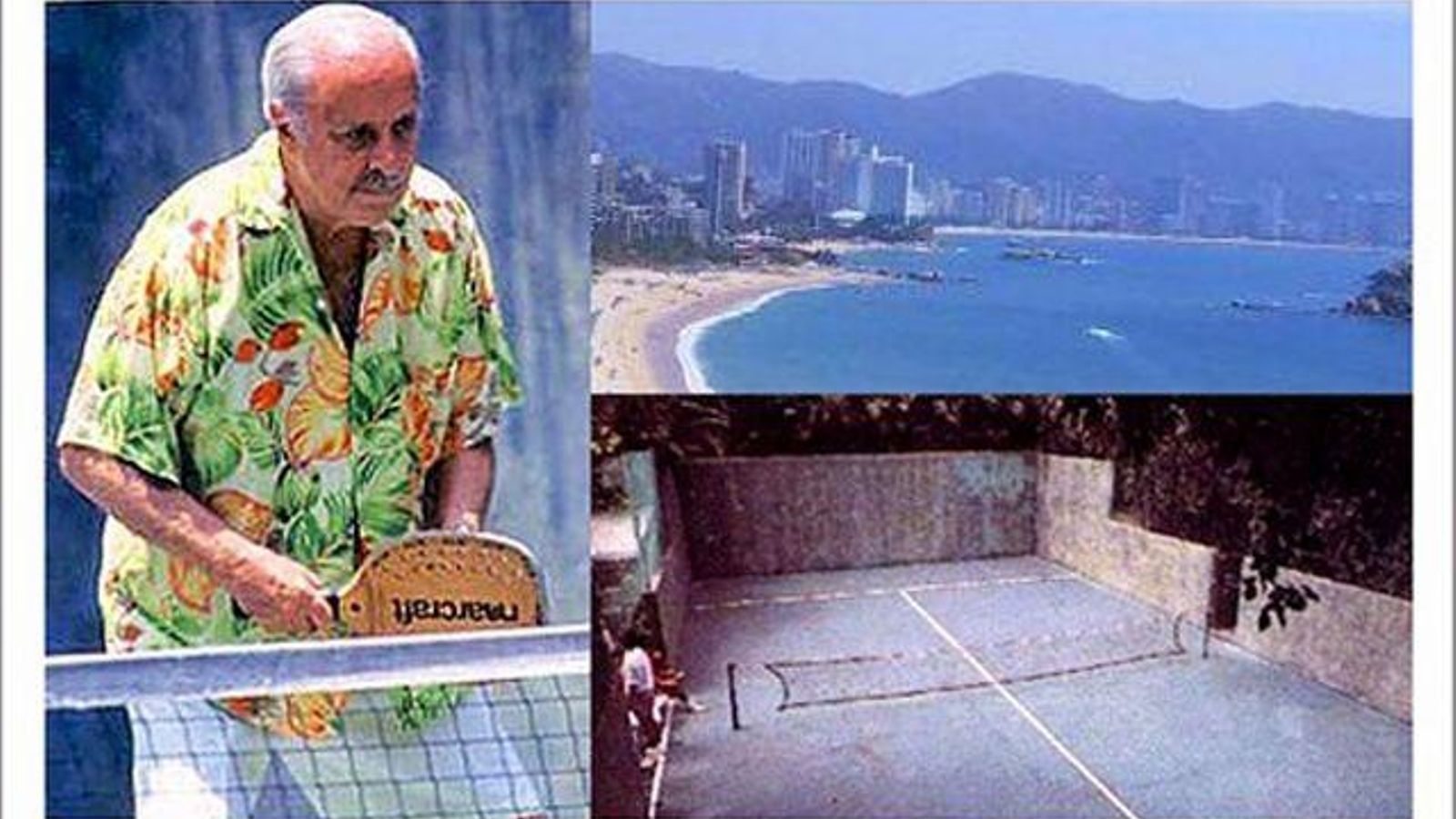 Corcuera y la primera pista de pádel.