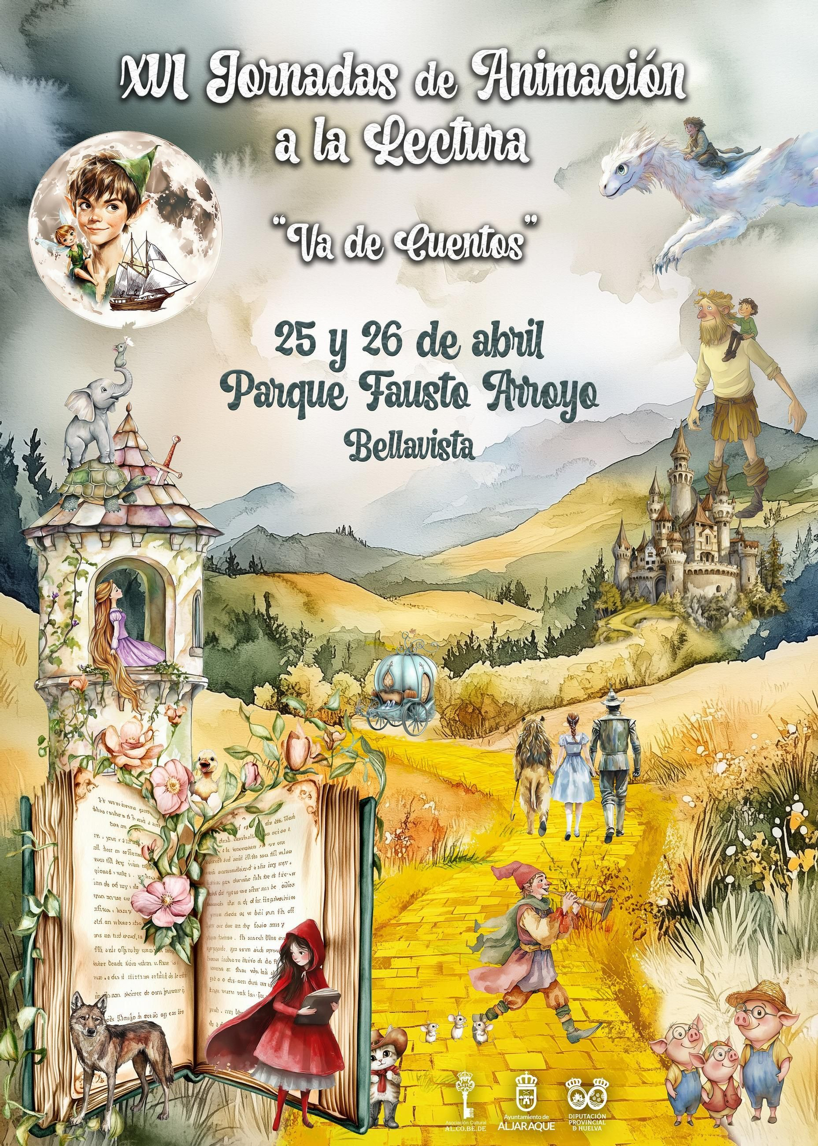 Cartel de las XVI Jornadas de Animación a la Lectura en Aljaraque.