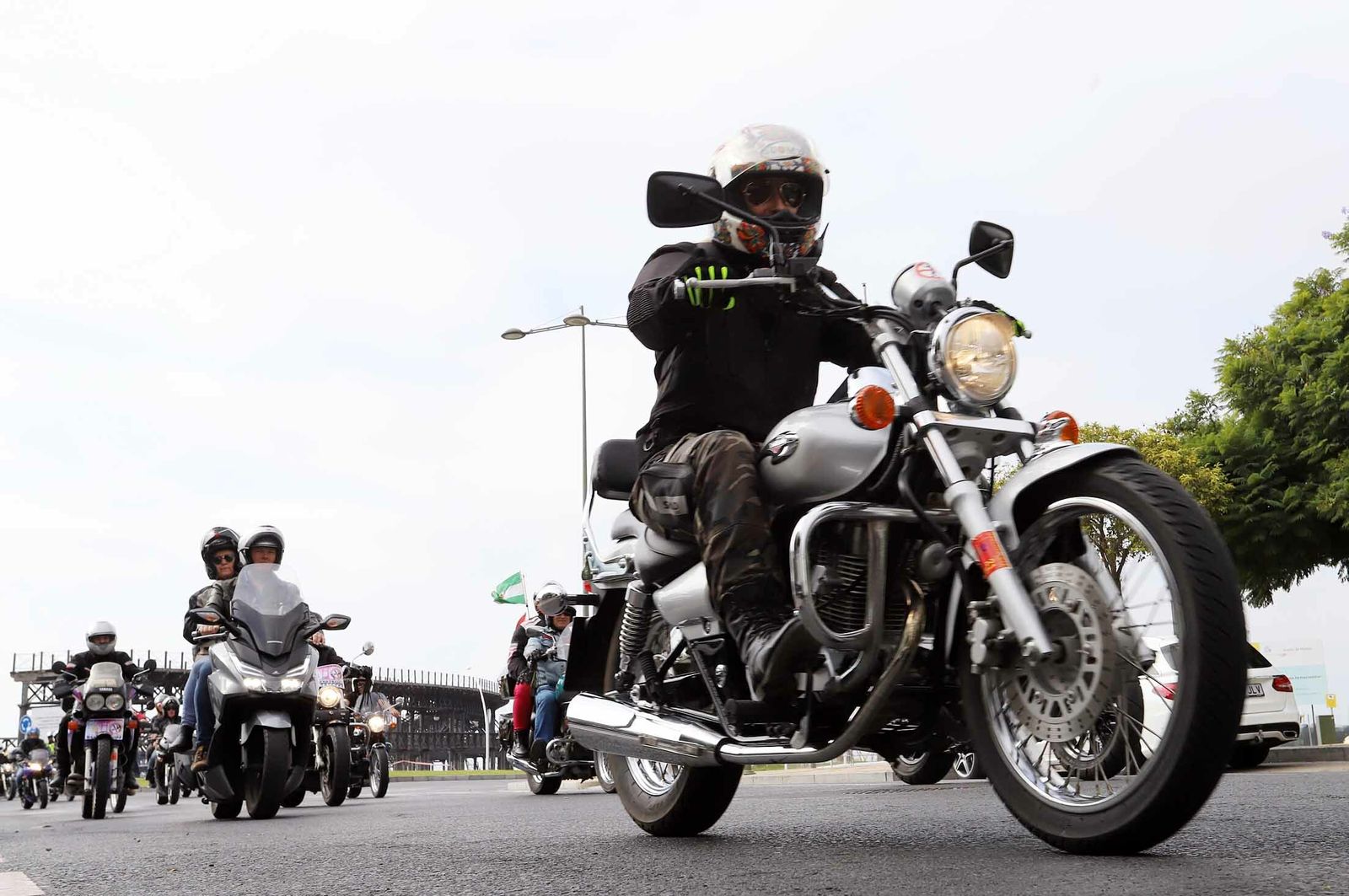 Imágenes de la concentración de motoristas por la seguridad