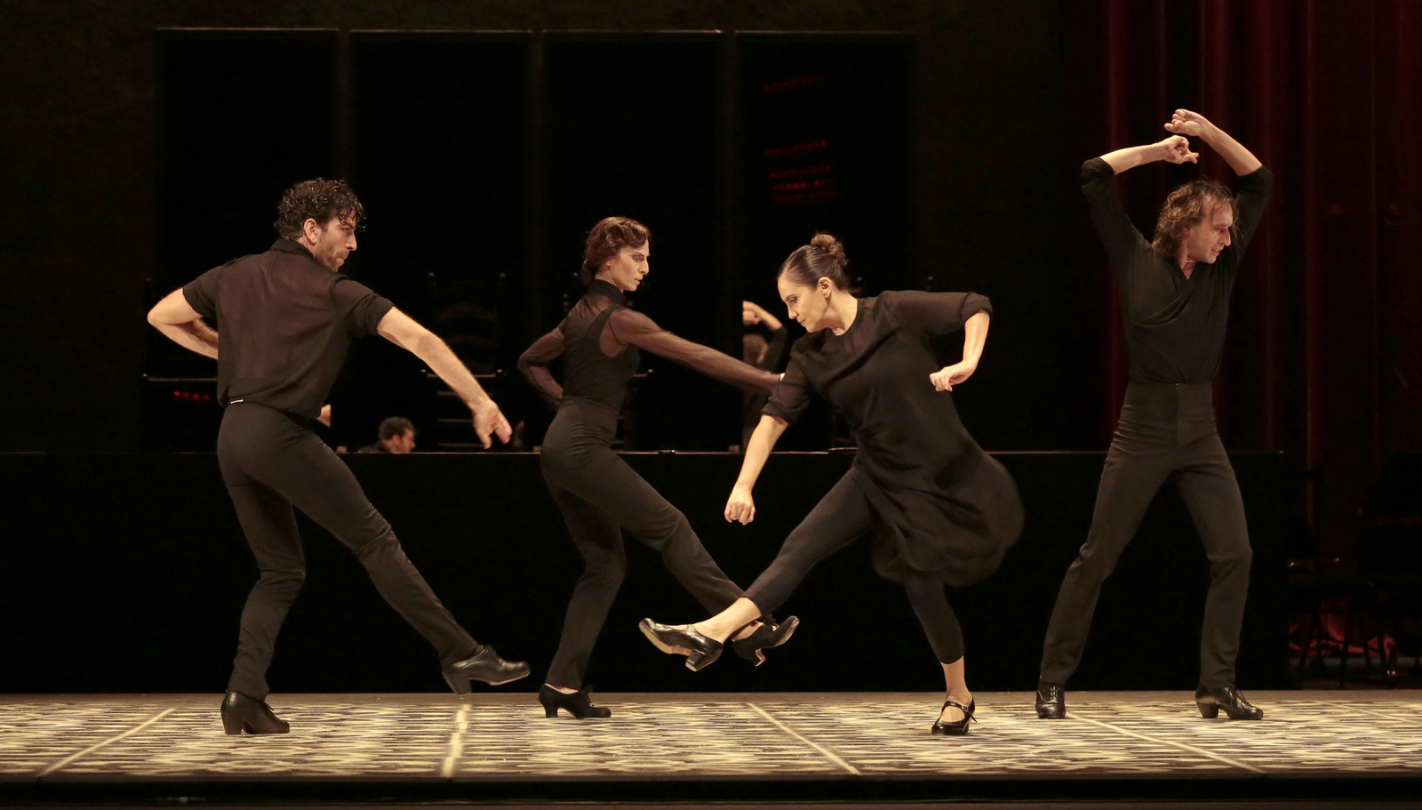 David Coria, Tamara López, Rafaela Carrasco y Rubén Olmo en 'El Salón de baile'