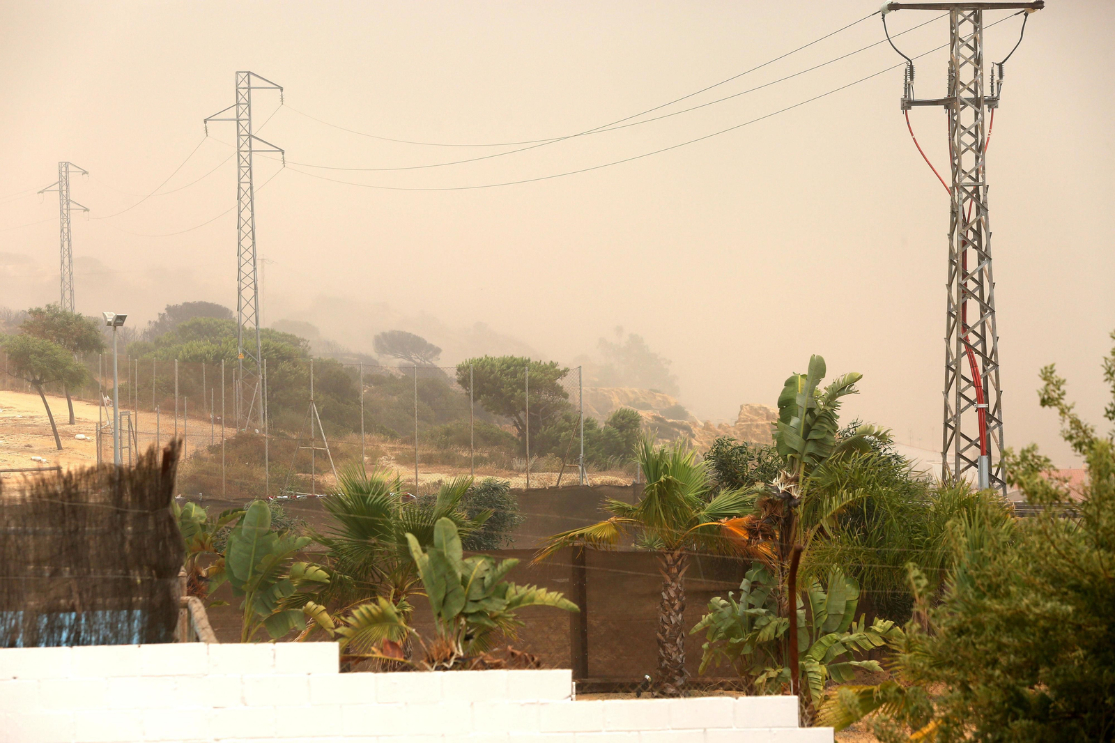 Las consecuencias del incendio en Mazagón